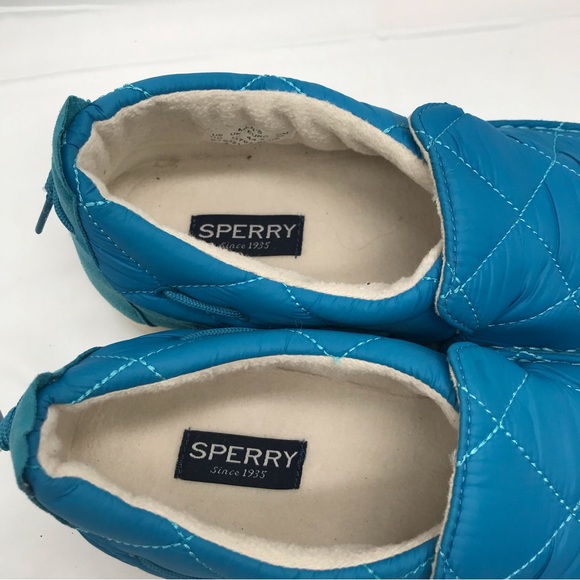 Sperry Moc-Sider Slip-On Sneaker Blue Quilted Size 11 - Picture 6 of 10
